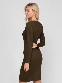 Платье мини Sassofono модель A201-SC-17074, Хакі Платье мини Sassofono модель A201-SC-17074, Хакі Фото