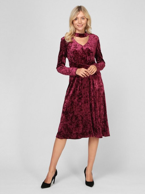 Платья Sassofono модель A201-SC-17075, Бордовий Фото