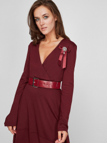 Сукні Sassofono модель A201-SC-17080, Бордовий Сукні Sassofono модель A201-SC-17080, Бордовий Фото