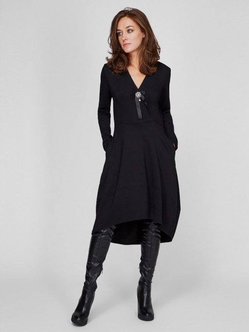 Платья Sassofono модель A201-SC-17080, Чорний Фото