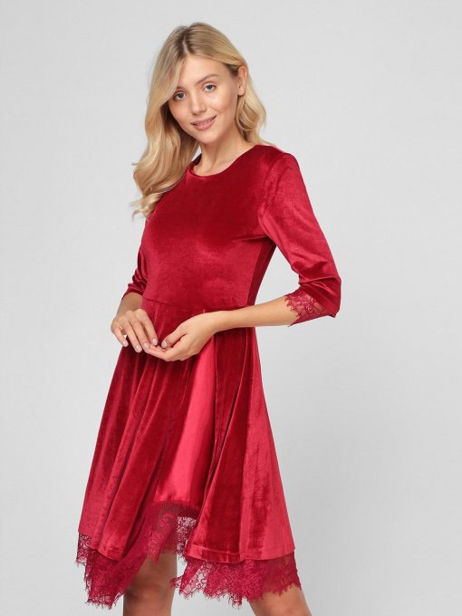 Сукні Sassofono модель A201-SC-17090, Бордовий Фото