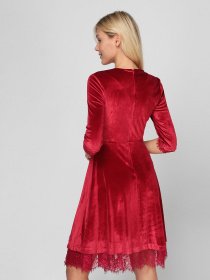 Платья Sassofono модель A201-SC-17090, Бордовий Фото