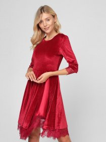 Платья Sassofono модель A201-SC-17090, Бордовий Фото