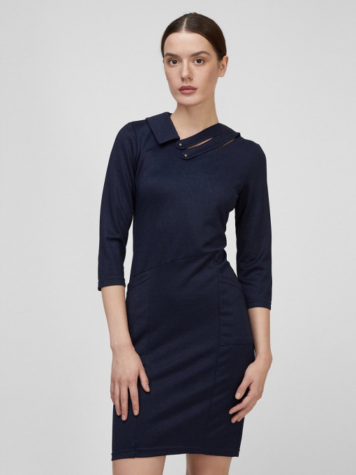 Платье-футболка Sassofono модель A201-SC-17098, Синій Фото