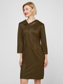 Платье мини Sassofono модель A201-SC-17098, Хакі Фото