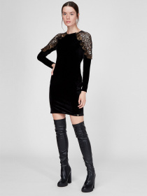 Платье мини Sassofono модель A191-SF-198171, ЧОРНИЙ Фото