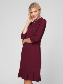Платье миди Sassofono модель A201-SC-17106, Бордовий Фото