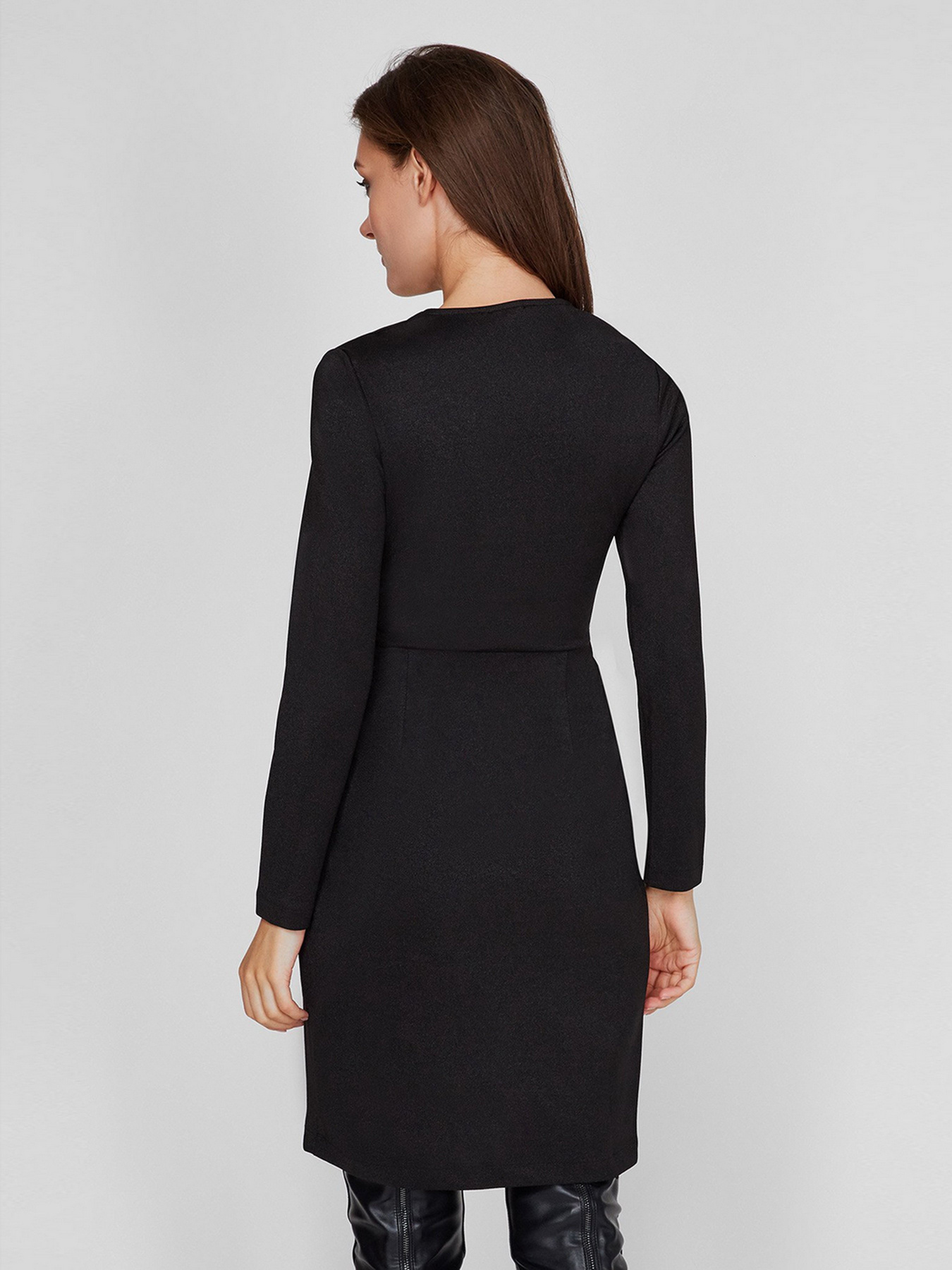 Платье миди Sassofono модель A201-SC-17112, Чорний Фото