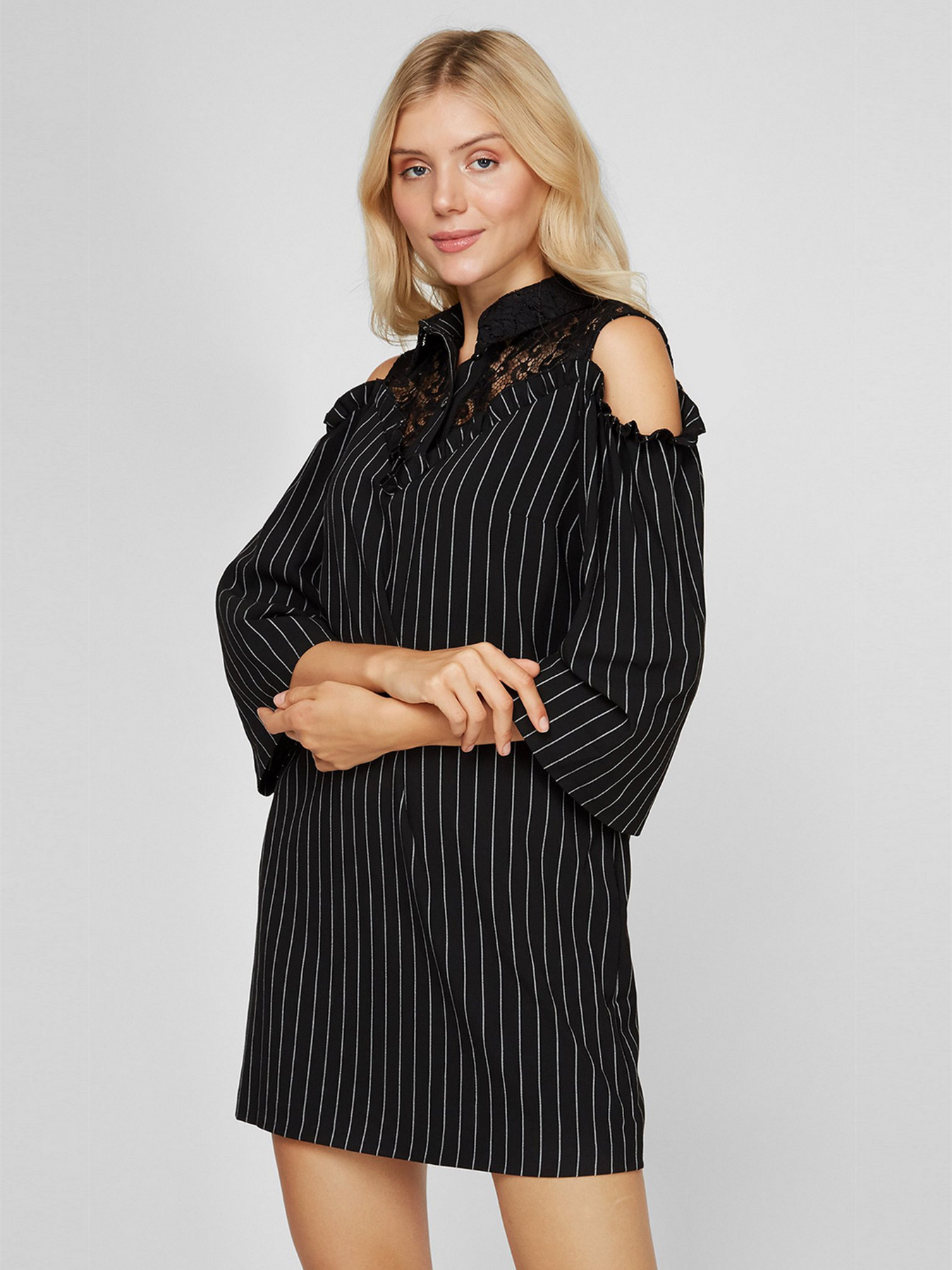 Сукня міні Sassofono модель A191-SF-250171, ЧОРНИЙ Фото