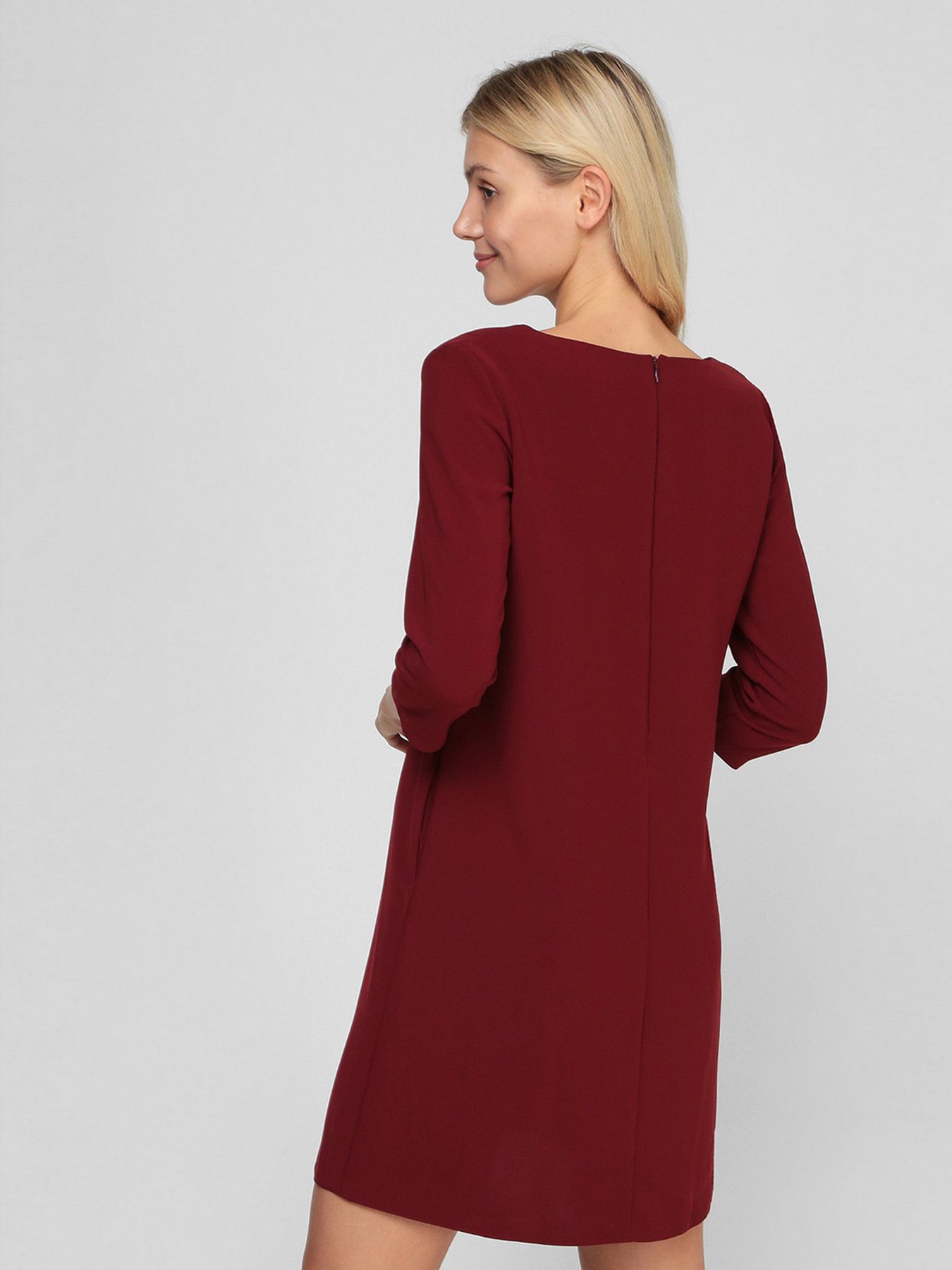 Платье мини Sassofono модель A201-SC-1751, Бордовий Фото