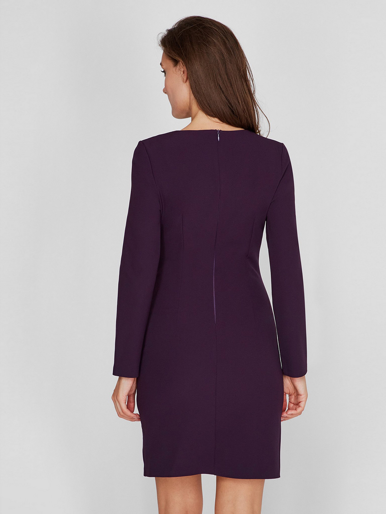 Платье миди Sassofono модель A201-SC-1828, Фіолетовий Фото