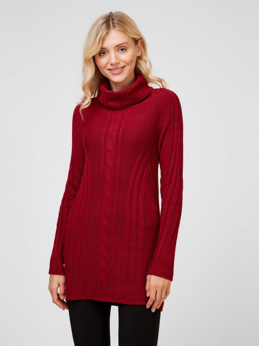 Сукня міні Sassofono модель A201-SC-26505, Бордовий Фото