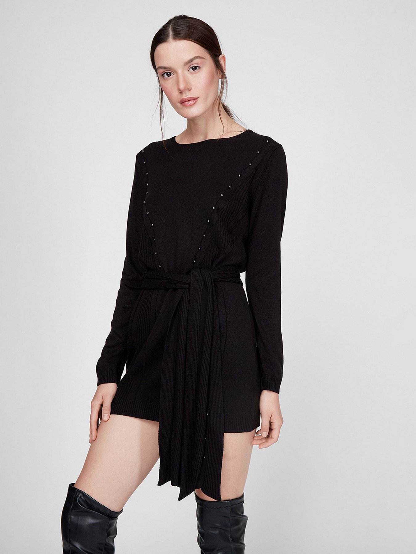 Туника Sassofono модель A201-SC-28213, Чорний Фото