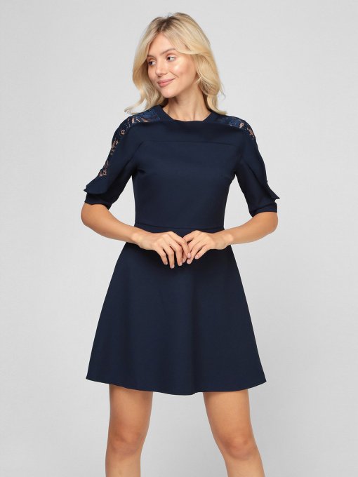 Платье мини Sassofono модель A201-SC-4245, Синій Фото