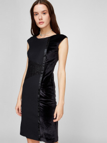 Платье миди Sassofono модель A191-SF-338171, ЧОРНИЙ Фото