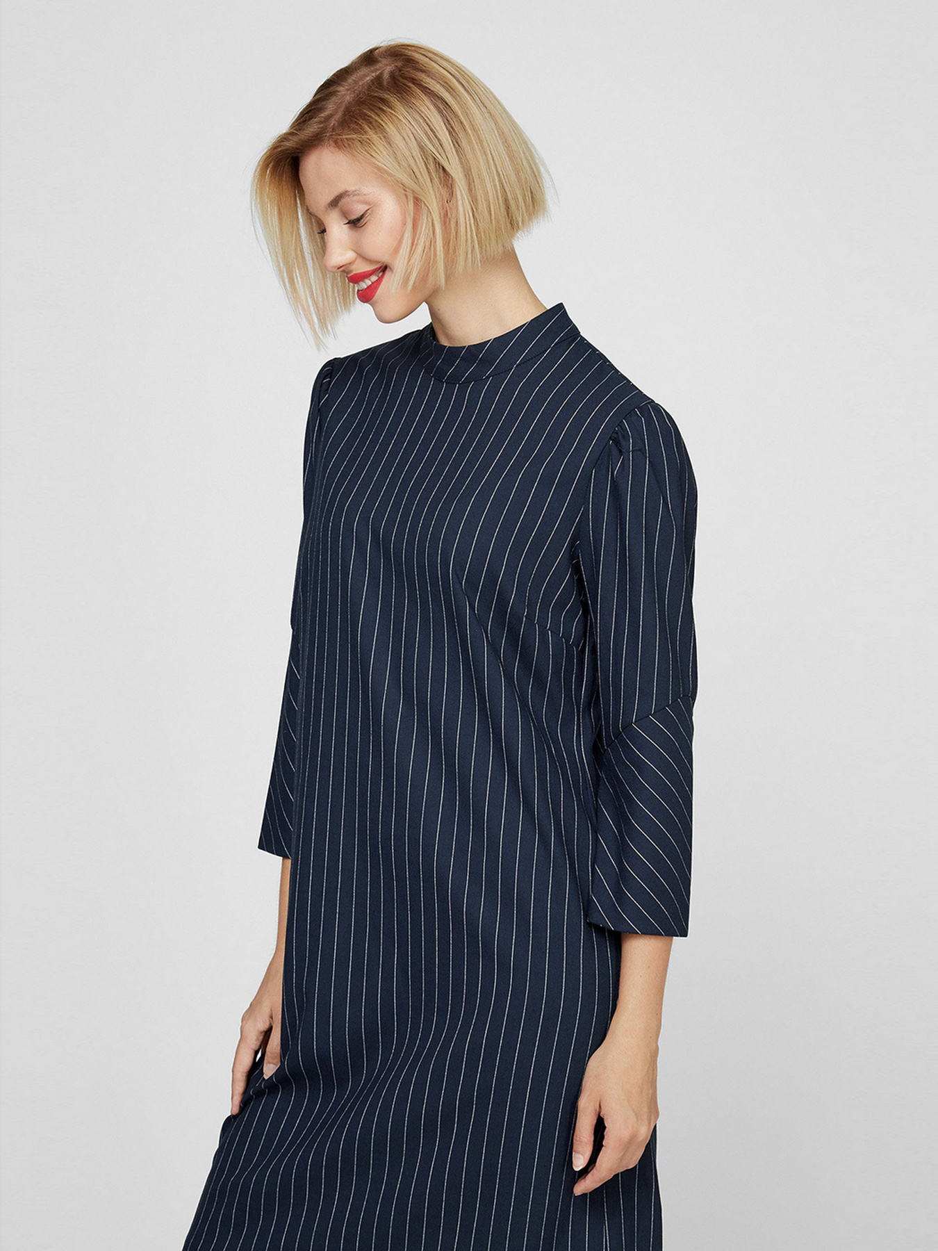 Платье миди Sassofono модель A201-SC-6302, Синій Фото