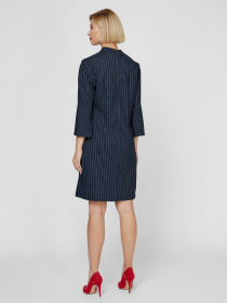 Платье миди Sassofono модель A201-SC-6302, Синій Фото
