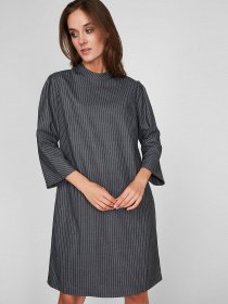 Сукня міді Sassofono модель A201-SC-6302, Сірий Фото