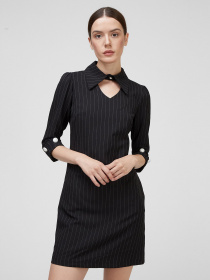 Платье мини Sassofono модель A201-SC-6349, Чорний Фото