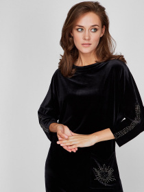 Платья Sassofono модель A201-SC-6391, Чорний Фото