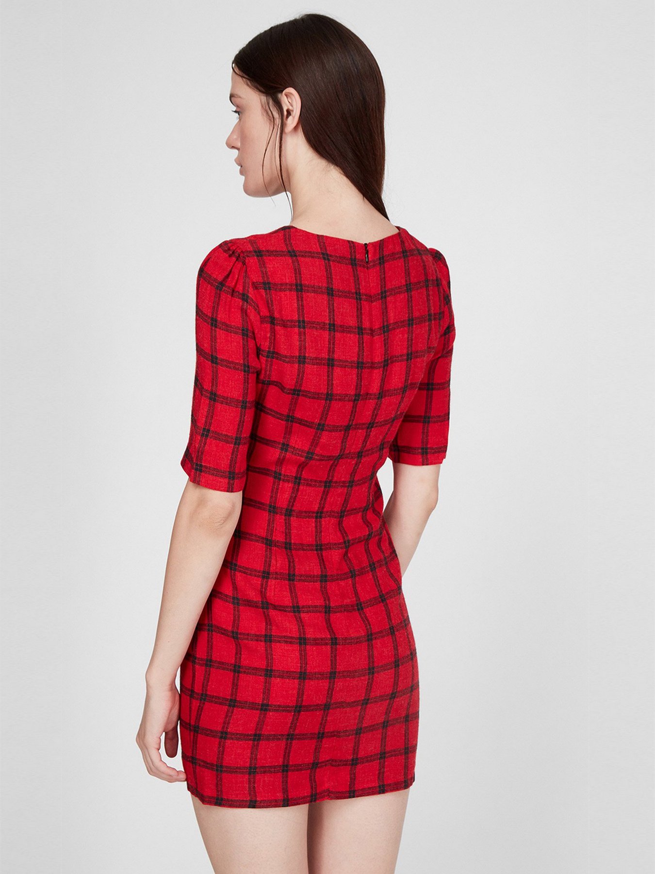 Платье мини Sassofono модель A191-SF-386171-1, ЧЕРВОНИЙ Фото