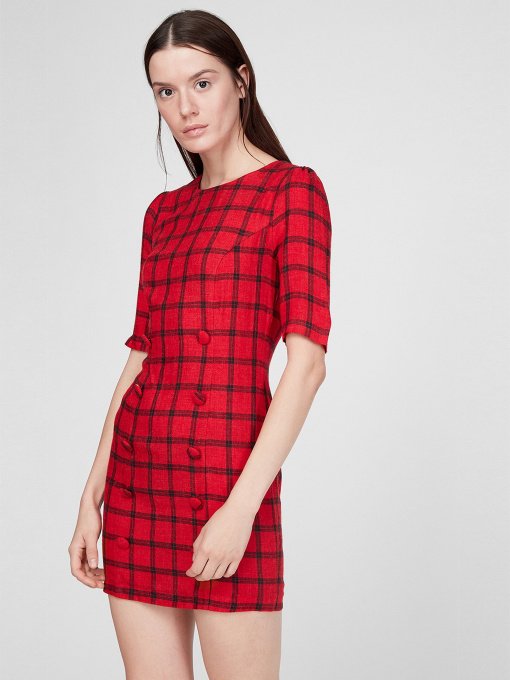 Сукня міні Sassofono модель A191-SF-386171-1, ЧЕРВОНИЙ Фото