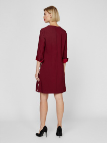 Платье мини Sassofono модель A201-SC-8299, Бордовий Фото