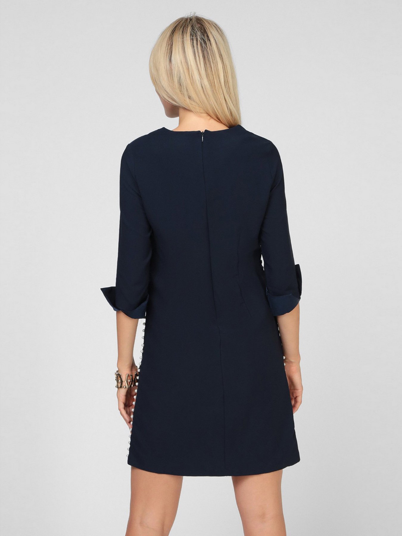 Платье мини Sassofono модель A201-SC-8299, Синій Платье мини Sassofono модель A201-SC-8299, Синій Фото