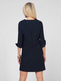 Платье мини Sassofono модель A201-SC-8299, Синій Платье мини Sassofono модель A201-SC-8299, Синій Фото