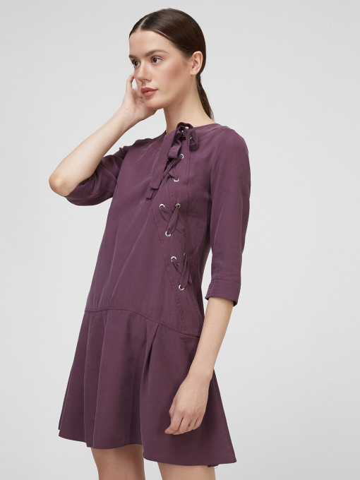 Платье мини Sassofono модель A201-SC-9187, Бордовий Фото