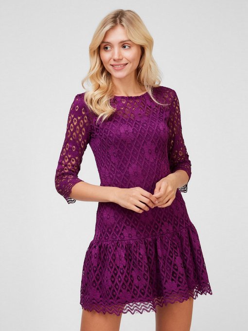 Платье мини Sassofono модель A201-SC-9280, Фіолетовий Фото