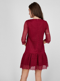 Платье мини Sassofono модель A201-SC-9281, Бордовий Фото
