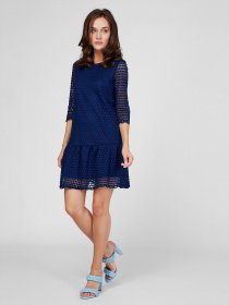 Платье мини Sassofono модель A201-SC-9281, Синій Фото