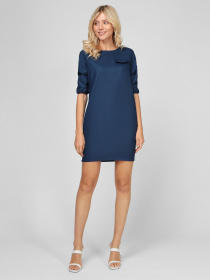 Платье мини Sassofono модель A201-SC-9543, Синій Фото