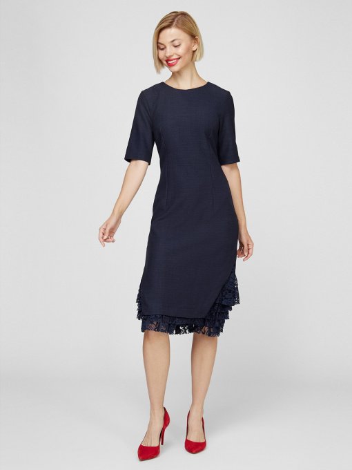 Платья Sassofono модель A201-SC-9550, Синій-1 Фото