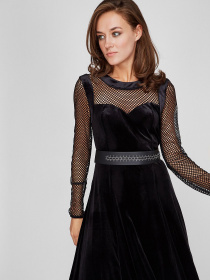 Платья Sassofono модель A201-SF-611171, ЧОРНИЙ Фото