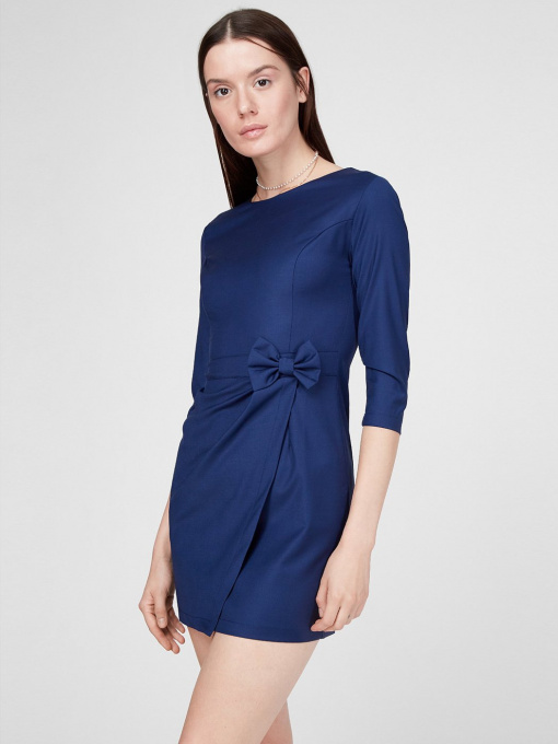 Платье мини Sassofono модель A191-SC-113171, СИНІЙ-1 Фото