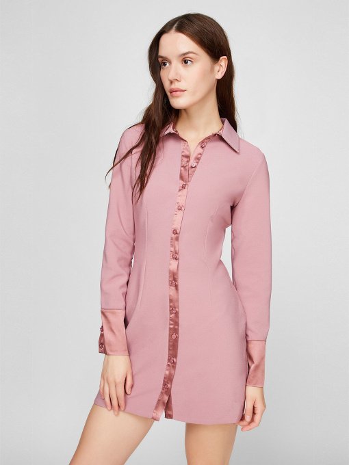 Платье мини Sassofono модель A191-SF-397171, ЛАВАНДОВИЙ Фото