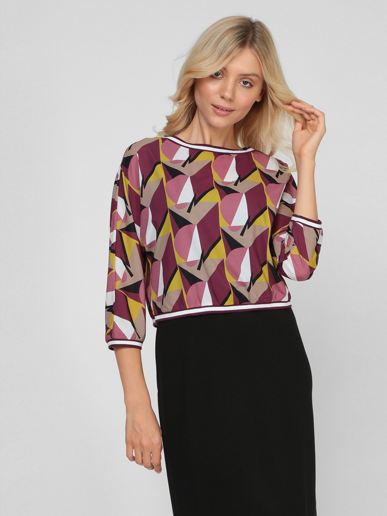 Платье мини Sassofono модель A191-SC-707196-2, БОРДОВИЙ Фото