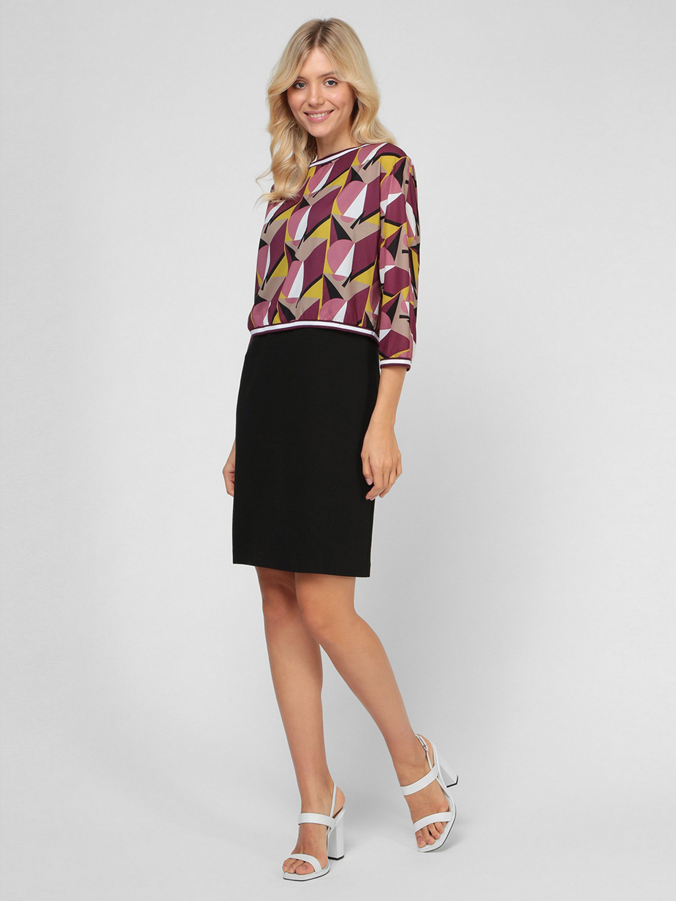 Платье мини Sassofono модель A191-SC-707196-2, БОРДОВИЙ Платье мини Sassofono модель A191-SC-707196-2, БОРДОВИЙ Фото