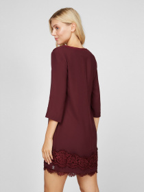 Платье мини Sassofono модель A191-SF-119171-1, БОРДОВИЙ Фото