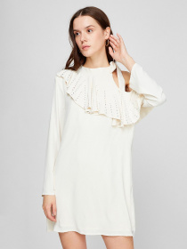 Платья Sassofono модель A191-SF-125171, МОЛОЧНИЙ Фото