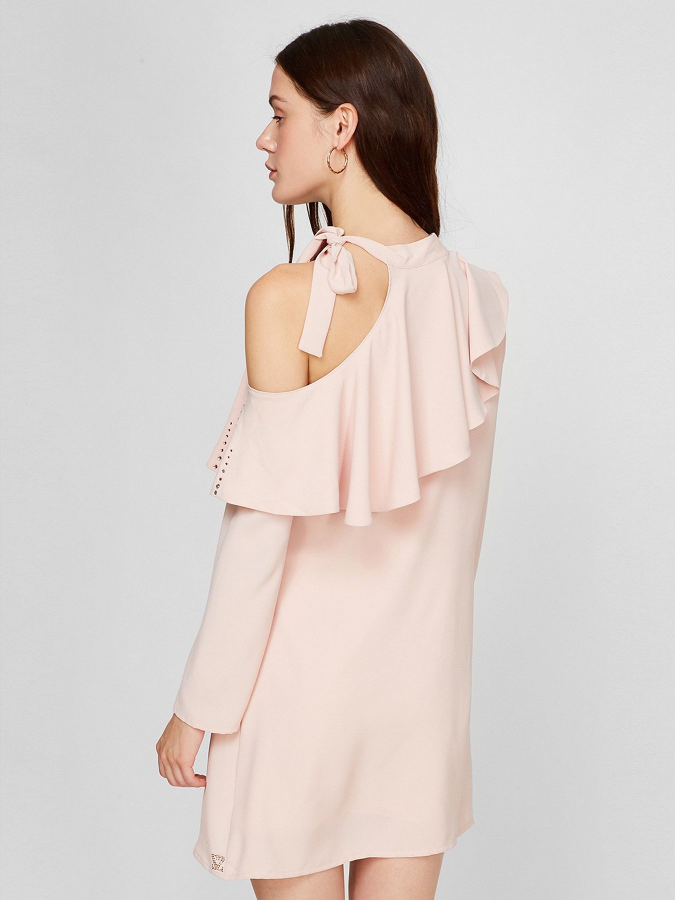Сукня міні Sassofono модель A191-SF-125171, ПУДРОВИЙ Фото
