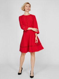 Платья Sassofono модель A191-SF-127171-1, КОРАЛОВИЙ Фото