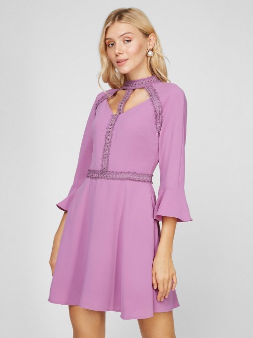 Сукня міні Sassofono модель A191-SF-145171-1, ЛІЛОВИЙ Фото