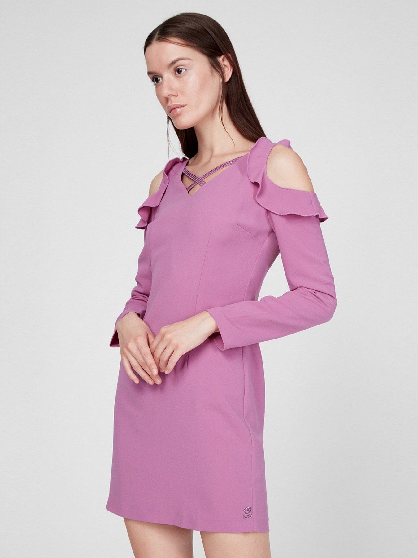 Платье мини Sassofono модель A191-SF-152171-1, ЛІЛОВИЙ Фото