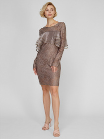 Платье мини Sassofono модель A191-SF-163171, НОРКОВИЙ Фото