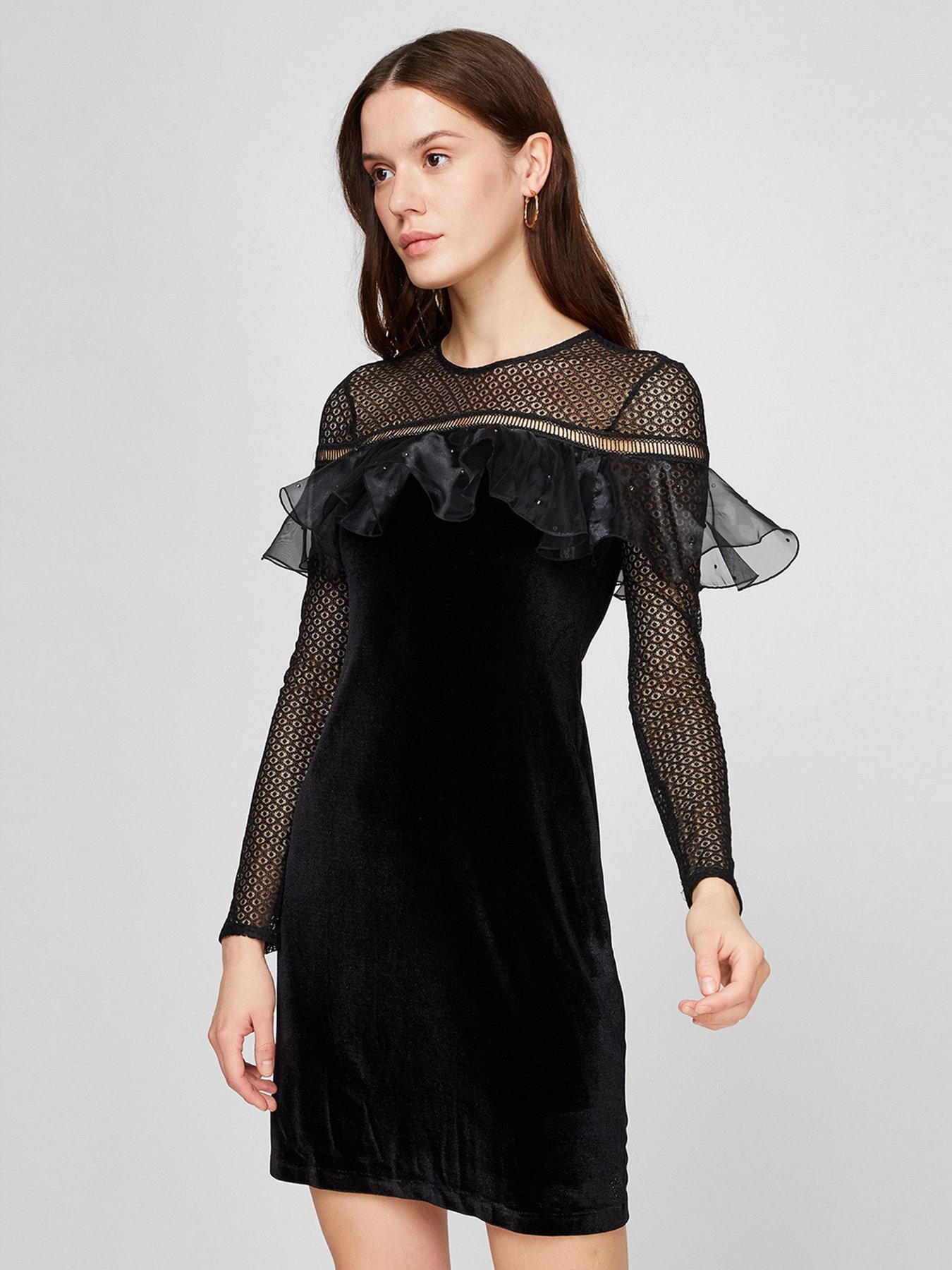 Платье мини Sassofono модель A191-SF-170171, ЧОРНИЙ Фото