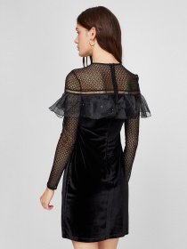 Платье мини Sassofono модель A191-SF-170171, ЧОРНИЙ Фото