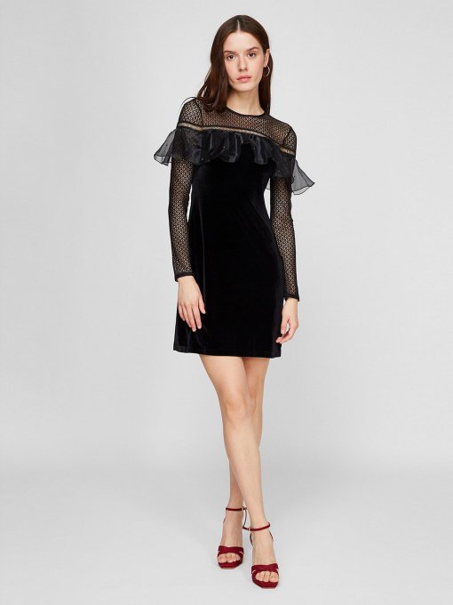 Платье мини Sassofono модель A191-SF-170171, ЧОРНИЙ Фото